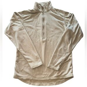 Men’s Quarter Zip Tan Pullover Sweatshirt Medium Long